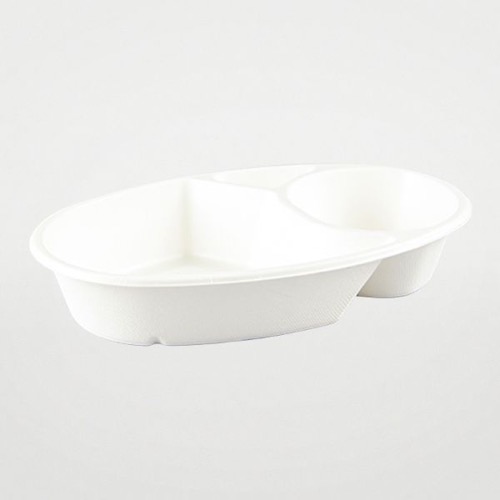 パックスタイル バガス容器 ABカレー C-1 ラミ 本体