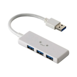ＵＳＢハブ（ＵＳＢ−Ａ×３）バスパワー　しろちゃん