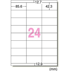 【廃番商品】レーザープリンタ用ラベル　Ｂ４　２４面　２０枚