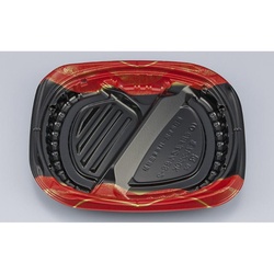 シーピー化成 弁当容器 CBFまろん8S-2 光重赤 本体