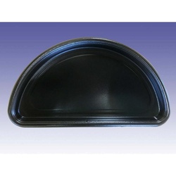 ピザ容器 ST-370ハーフ本体 黒 デンカポリマー