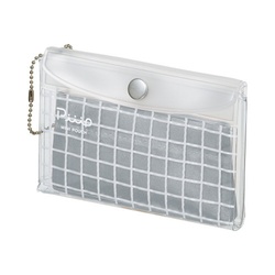 ミニポーチ　ピープフラット　シルバーグレー