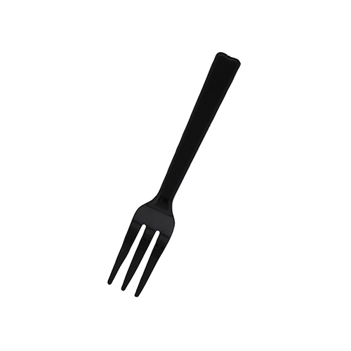 HEIKO プラスチックフォーク 12cm バラ(個包装なし) 黒 100本