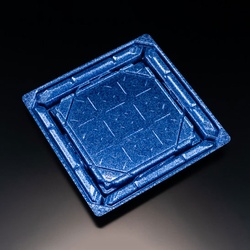 リスパック 寿司容器 バイオPS 美枠寿司 3-3B ステラブルー 本体