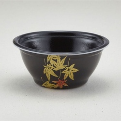 どんぶり容器 D-7(本体)もみじ内黒 青葉紙業