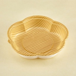 弁当容器 フラワー 140(本体)もくめ 青葉紙業