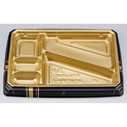 シーピー化成 弁当容器 BFハカマ膳8-3 四辻金 本体(N)