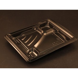 【廃番商品】リスパック 弁当容器 バイオデリカ まんてん80-2B 本体 K-黒