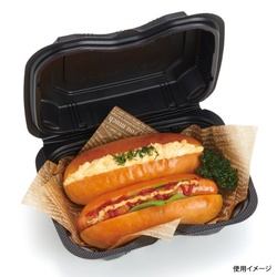 リスパック 弁当容器 バイオデリカ シェルBOX40 黒