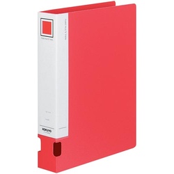 チューブファイルＶツインオール樹脂Ａ４縦２穴赤×４