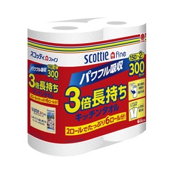 スコッティファイン　３倍巻キッチンタオル２Ｒ×４