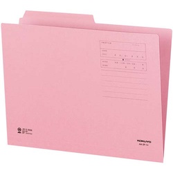 １／２カットフォルダー（カラー）左山ピンク　１０枚