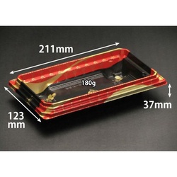 リスパック どんぶり容器 バイオデリカ 枠重 3-1B 本体 K-えんてん赤J10