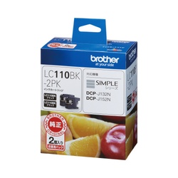 純正インク　ＬＣ１１０ＢＫ−２ＰＫ　ブラック４個