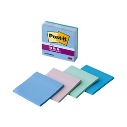 強粘着ノートマルチカラー２　７５×７５　４冊
