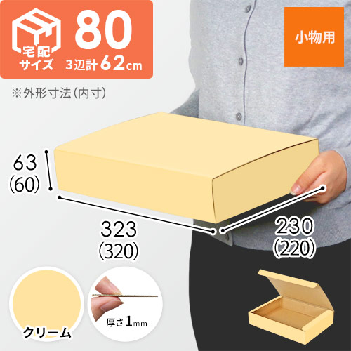 【クリーム色】フリーBOX・N式ケース（320×220×60mm・A4サイズ）