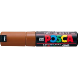 水性マーカー　ポスカ　太字　茶