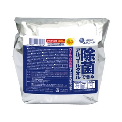 除菌アルコールタオルウイルス除去用詰替３２０枚×８