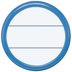 丸型名札　安全ピン・クリップ両用型　青　１０個