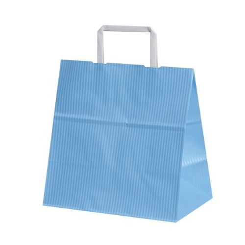 紙手提袋 平紐手提袋 H平26 クリスタル ブルー パックタケヤマ