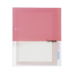 プリントもとじやすい２穴バインダー　Ａ４　ピンク