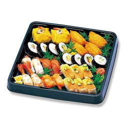 福助工業 寿司桶 角桶 4H 本体 黒 10枚/袋