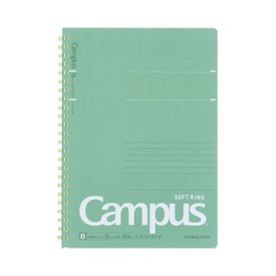 キャンパスソフトリング（ドット罫）Ａ５　緑