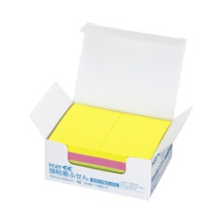 強粘着ふせん　Ｋ２　７５×５０　ネオン混色１０冊