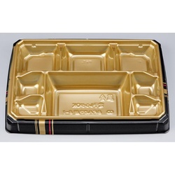 シーピー化成 弁当容器 BFハカマ膳8-1 四辻金 本体(N)