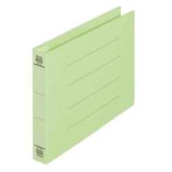 フラットファイル　厚とじ３００　Ａ５横　緑　１０冊