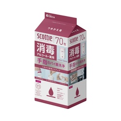 スコッティ　ウェット　消毒　アル　詰替　７０枚×４