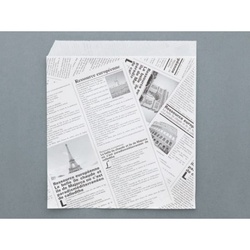 大阪ポリエチレン販売 耐油紙バーガー袋(ヨーロピアン柄)ブラック