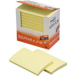 ポストイット　再生紙ノート７５×１２７黄１２冊×２