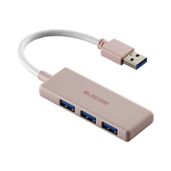 ＵＳＢハブ（ＵＳＢ−Ａ×３）バスパワー　ピンク