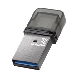 ＵＳＢメモリ　３２ＧＢ　キャップ式　シルバー