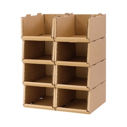 スタッキングコンテナＳ　８個セット　クラフト