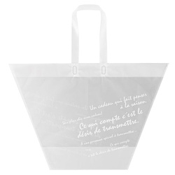 ポリ手提げ バケツ型フロストバッグ-L(20枚) ヘッズ