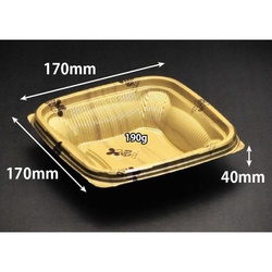 リスパック どんぶり容器 バイオ のぞみ 角170-40B 本体 K-ウォール金J10