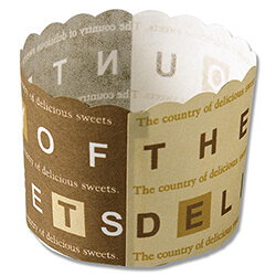 天満紙器 製菓資材 マフィンカップ M408 ハーフブラウン 100枚/袋