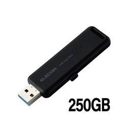 外付けＳＳＤ　スライド式　２５０ＧＢ　ブラック