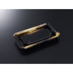 中央化学 寿司容器 HS澄板18-11 金彩BK-BK 本体