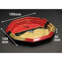 リスパック どんぶり容器 バイオ のぞみ 八角200B 本体 K-あじわい赤J10