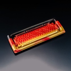 リスパック 寿司容器 バイオ板長 1-5B きえん赤 本体