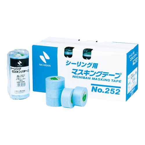 【廃番商品】マスキングテープ12mm×18m　青　【ニチバン マスキングテープ ２５２Ｈ−１２ １２ｍｍＸ１８ｍ（１０巻入り）】