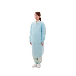 使い捨てエプロン 4443 ガードファインエプロン フィンガーフックタイプ ピンク 10枚入 川西工業