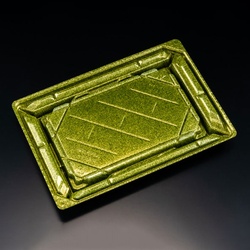 リスパック 寿司容器 バイオPS 美枠寿司 2-4B ステラグリーン 本体