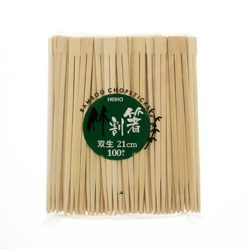 HEIKO 割箸 竹双生箸 21cm 裸 100膳