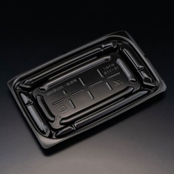 リスパック 弁当容器 バイオデリカ優枠18-11B 本体 黒