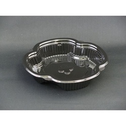 リスパック 惣菜容器 クリーンカップ よつば17-35B 黒 本体