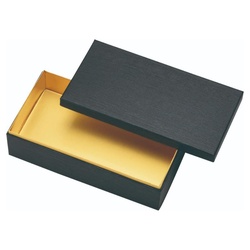 弁当容器 HSH-200-105-2 1段貼箱 (黒木目エンボス 内金茶) アヅミ産業